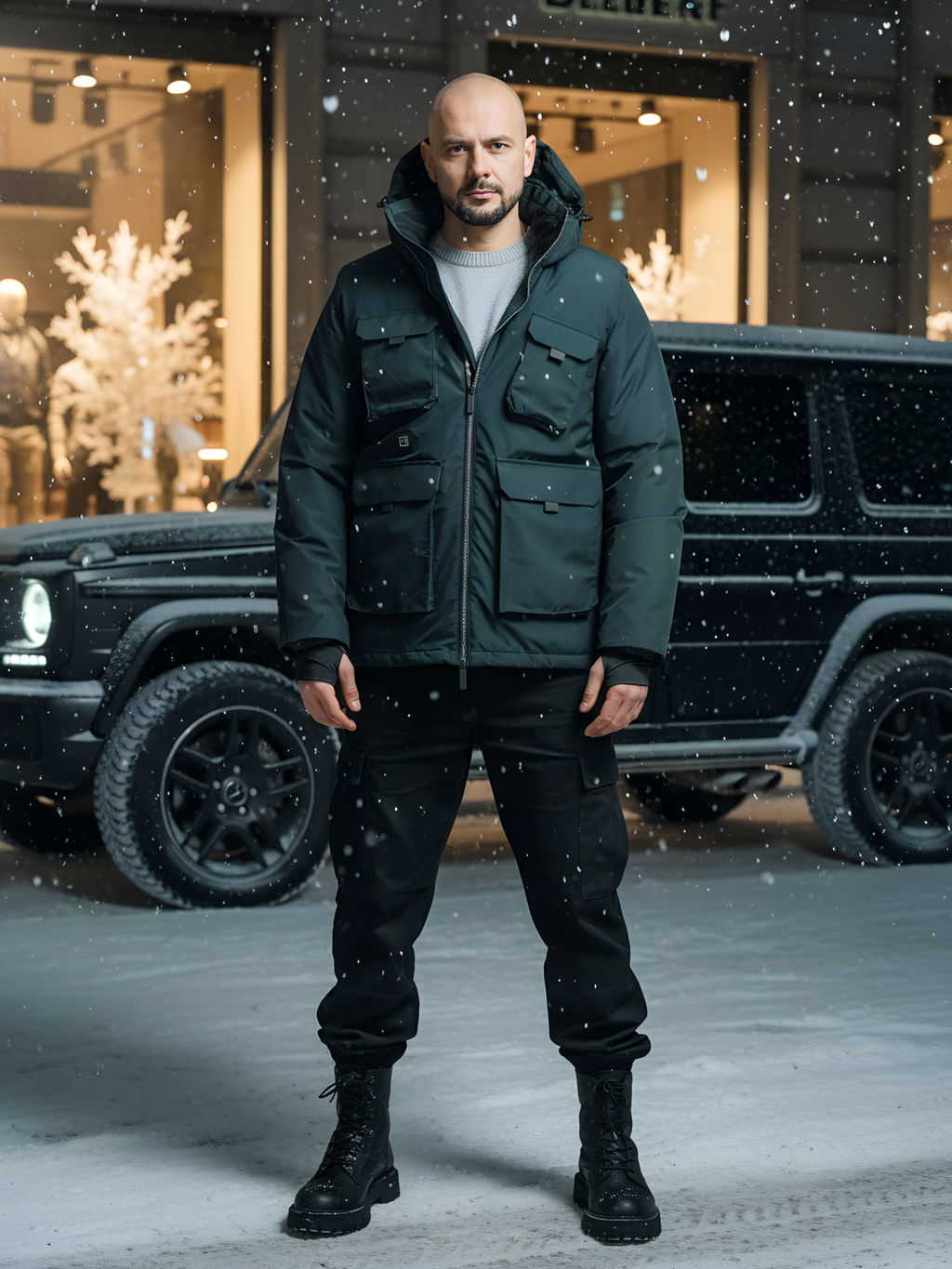 Куртка - жилетка трансформер с подогревом 2 в 1 мужская зимняя темно-синего цвета 6668TS - Mtforce фото 39