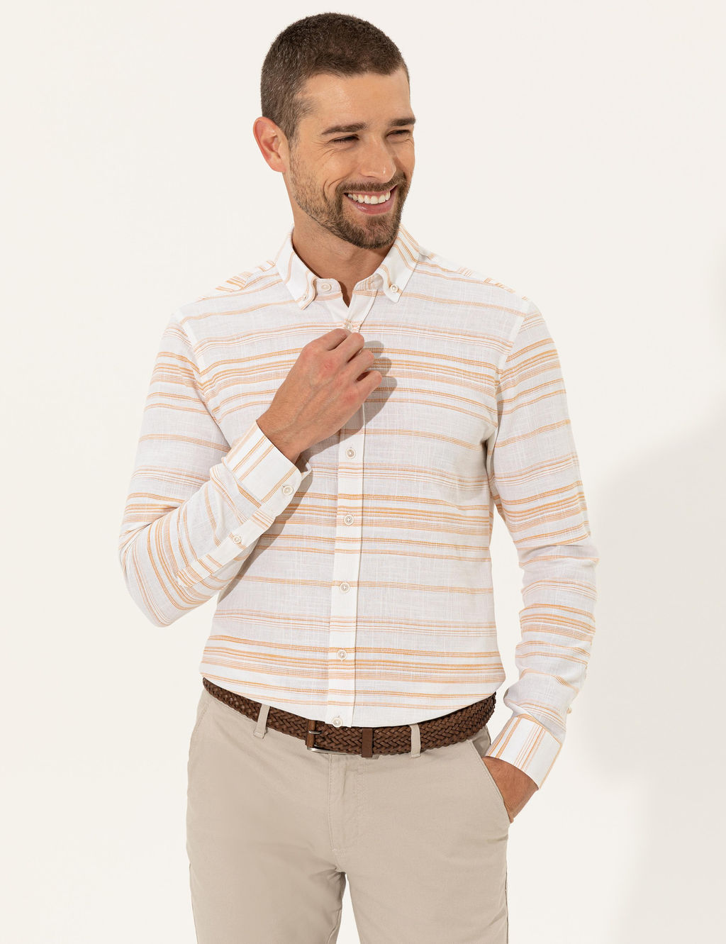 Safran Slim Fit Uzun Kollu G_mlek