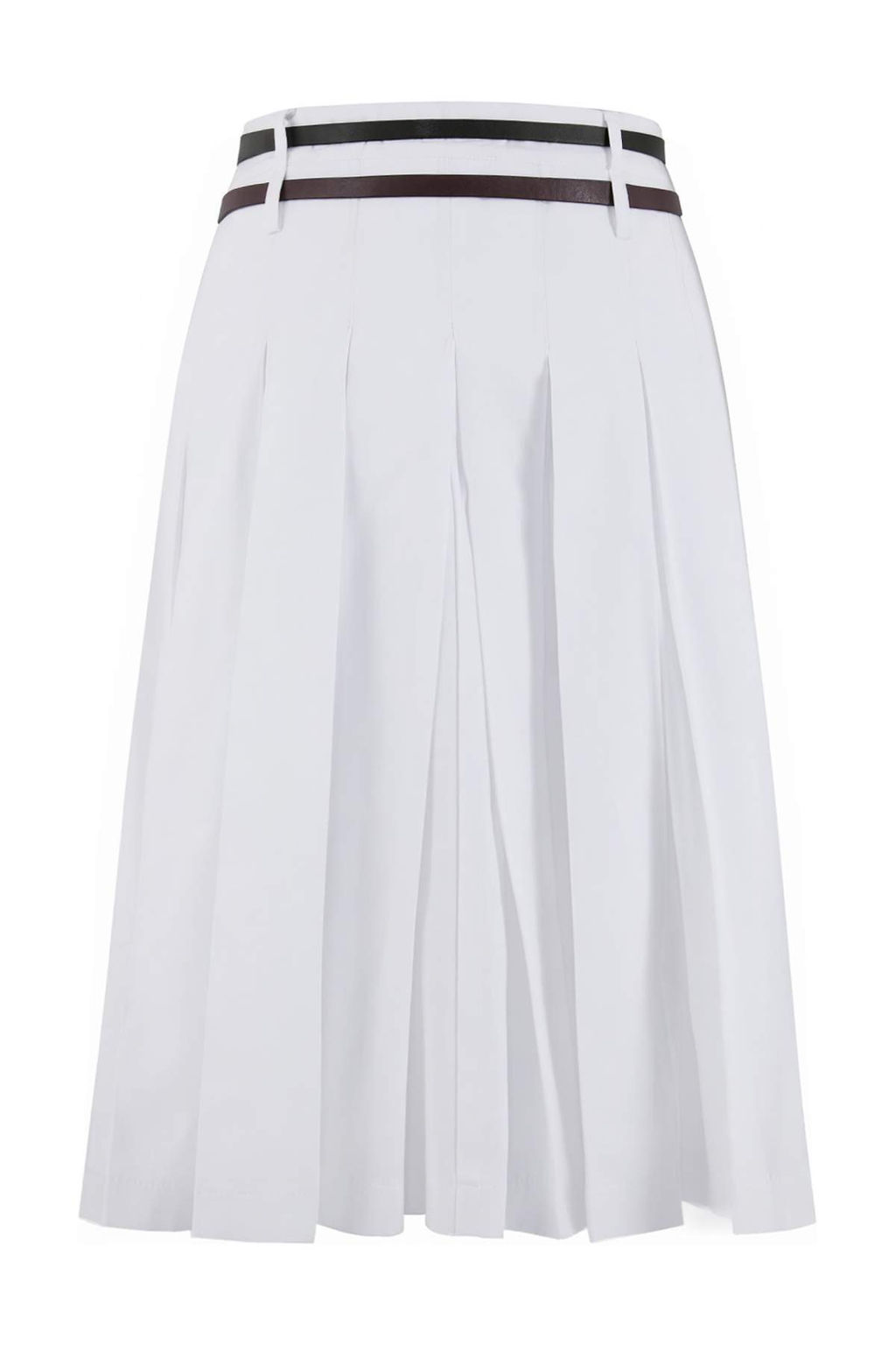 Beyaz %100 Pamuk Astarl? Kemerli Piliseli Midi Etek TWOSS26ET00077 - Trendyolmilla фото 3