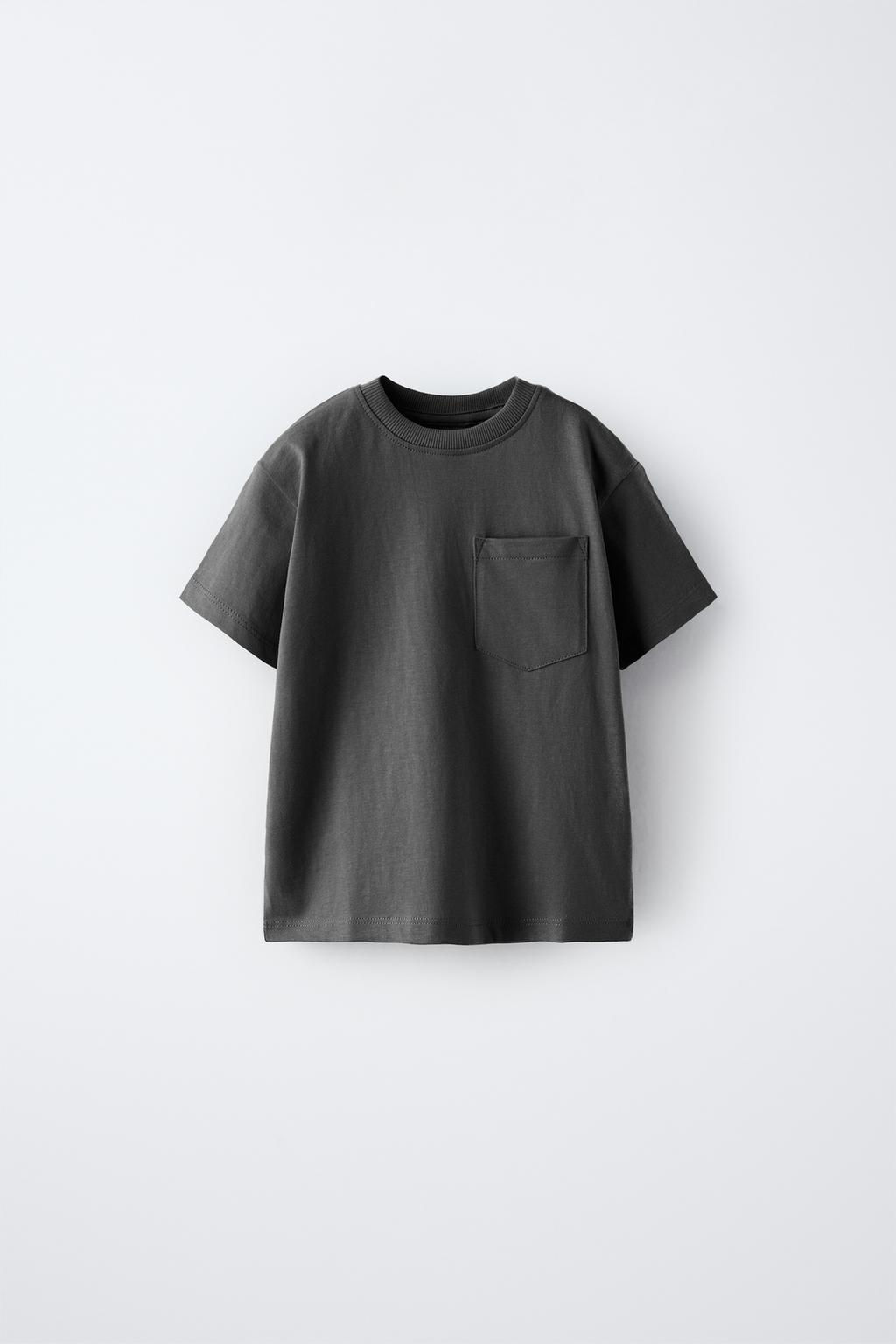 PLAIN T-SHIRT WITH POCKET - Zara фото 7