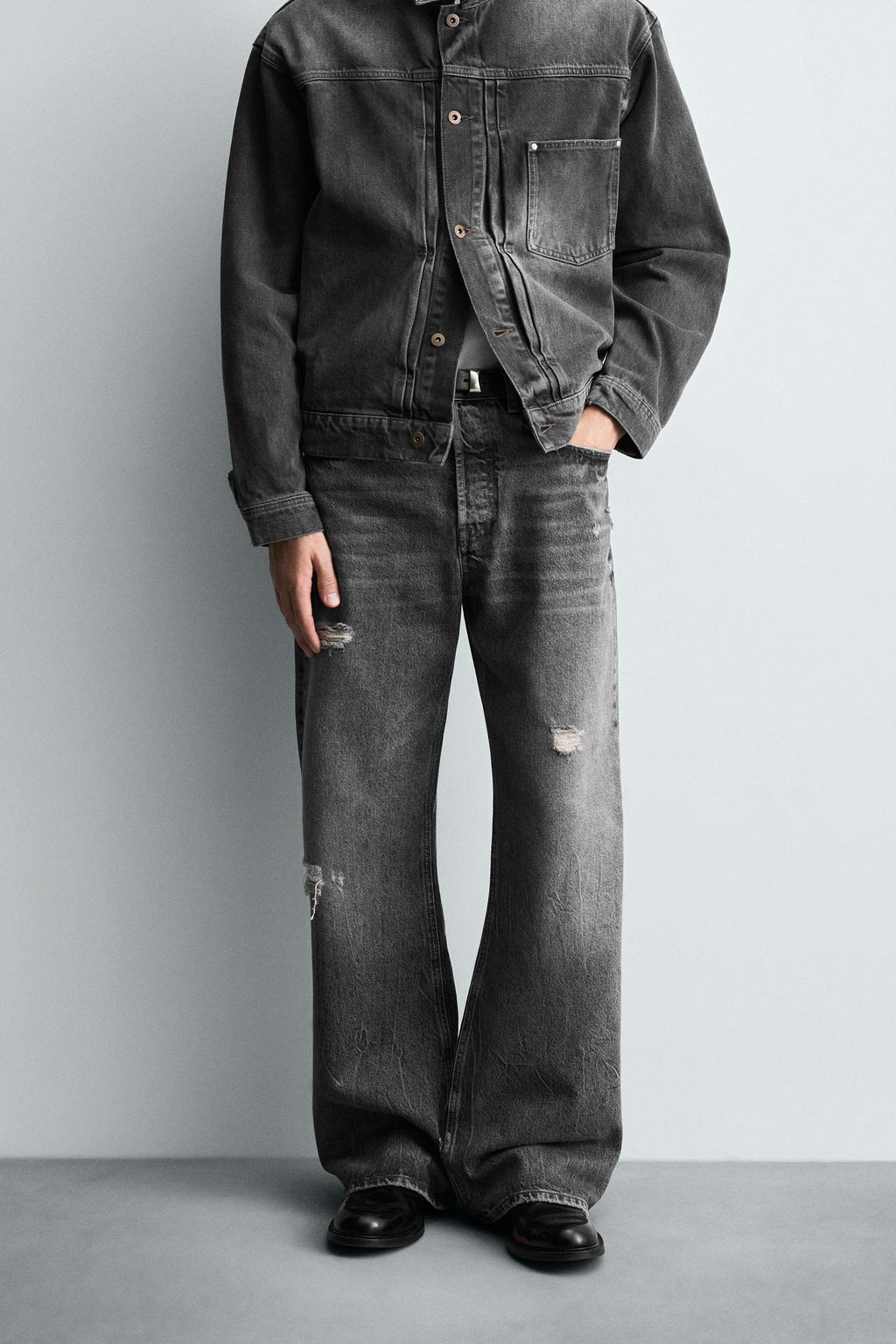 WIDE FLARE FIT JEANS - Zara фото 2