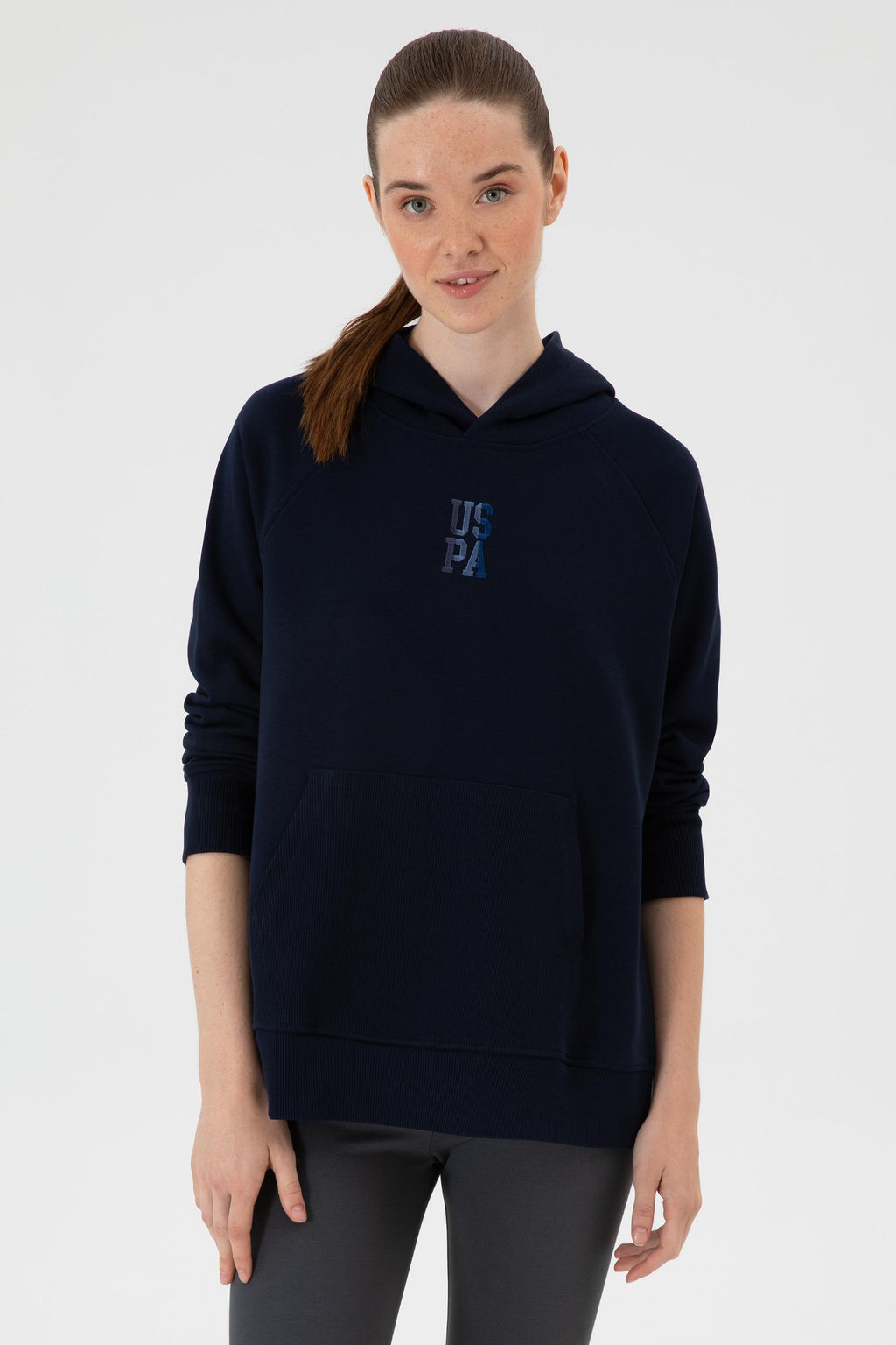 Kad_n Lacivert Sweatshirt Sepette S_rpriz _ndirim