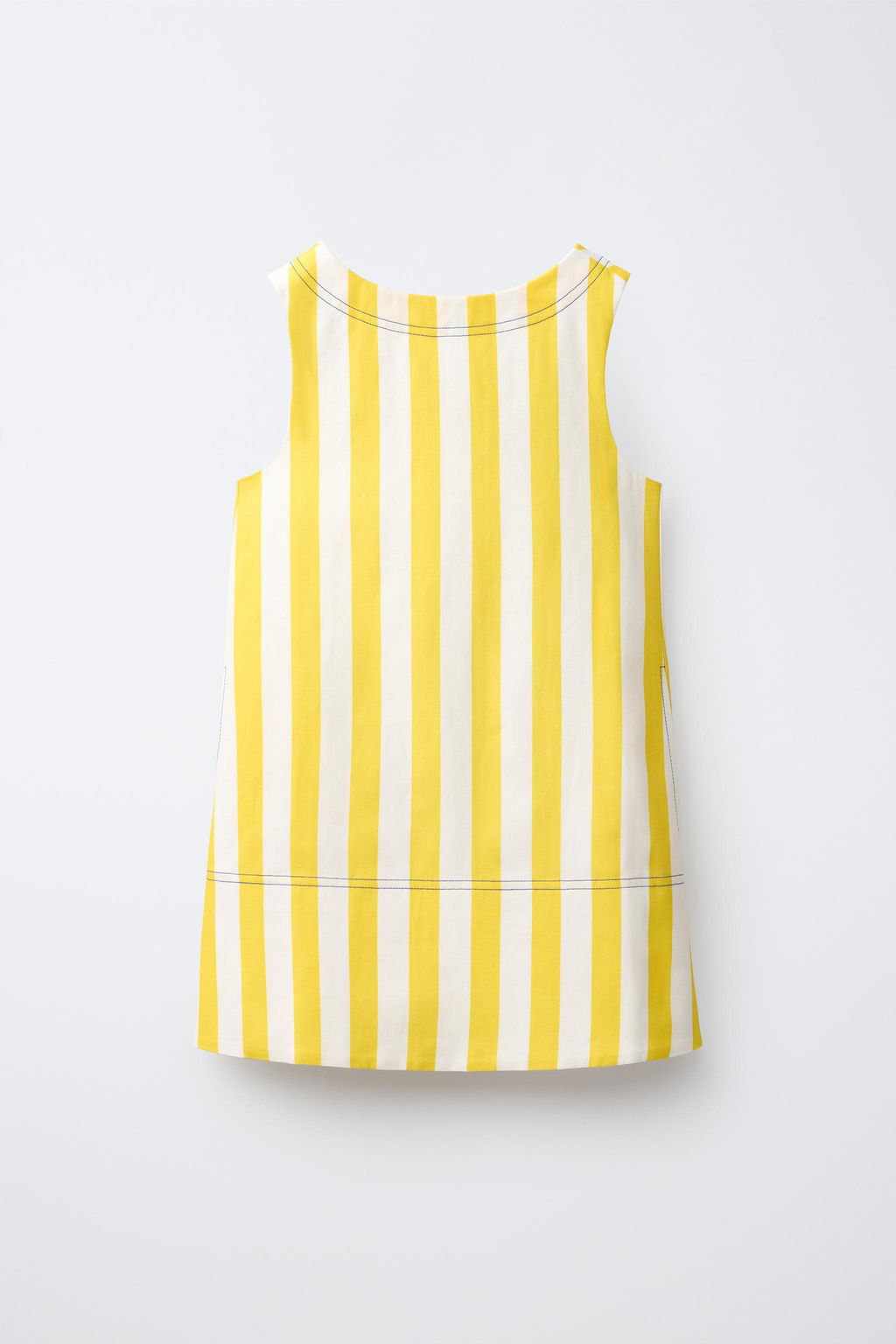 VESTIDO RAYAS PESPUNTES CONTRASTE / Estampado - Zara фото 3