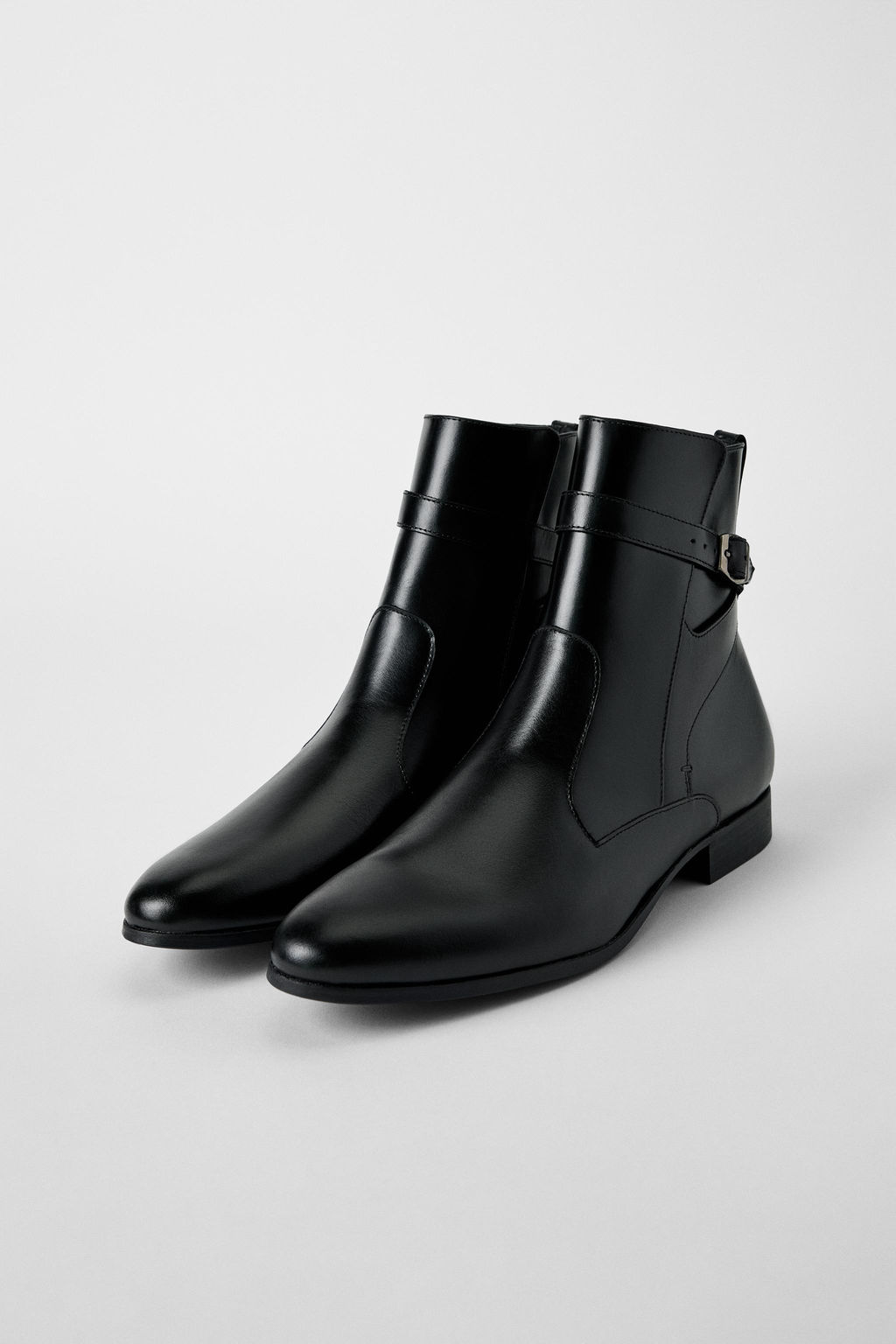 LEATHER BUCKLE BOOTS BOBBY GILLESPIE X ZARA  фото 3