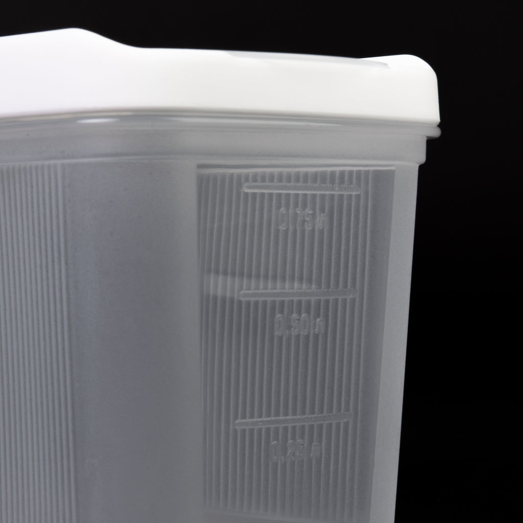 Цена за 2 шт. Емкость для сыпучих продуктов "Лайн" 1л (белый) М9001