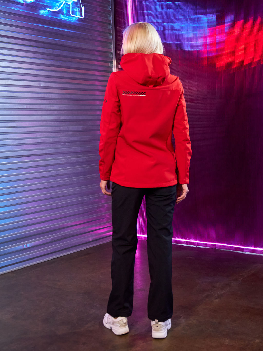 Женская мембранная куртка виндстоппер на флисе Azimuth Сияние 124/23983_711 Красный  фото 17