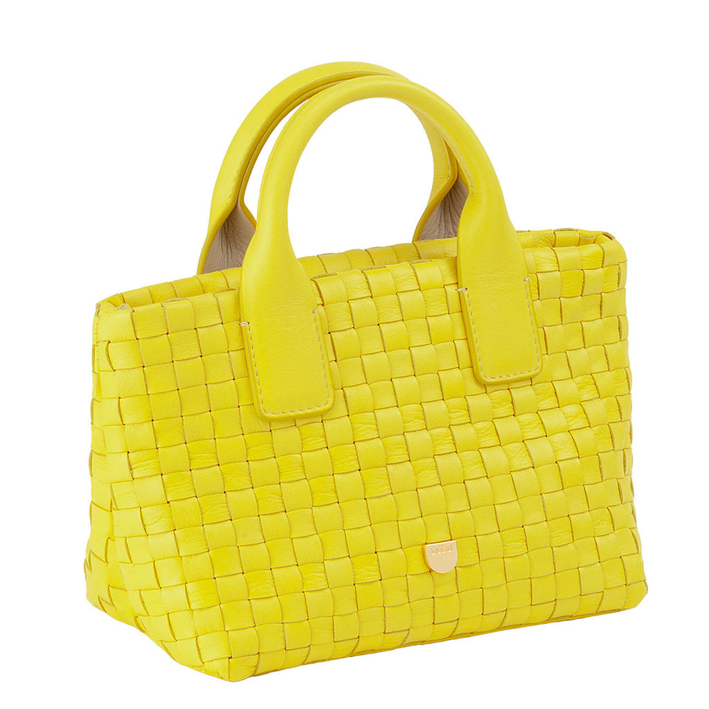 Итальянская миниатюрная женская сумочка DuDu Bags серии Ibiza | цитрусовый желтый - Dudubags фото 2