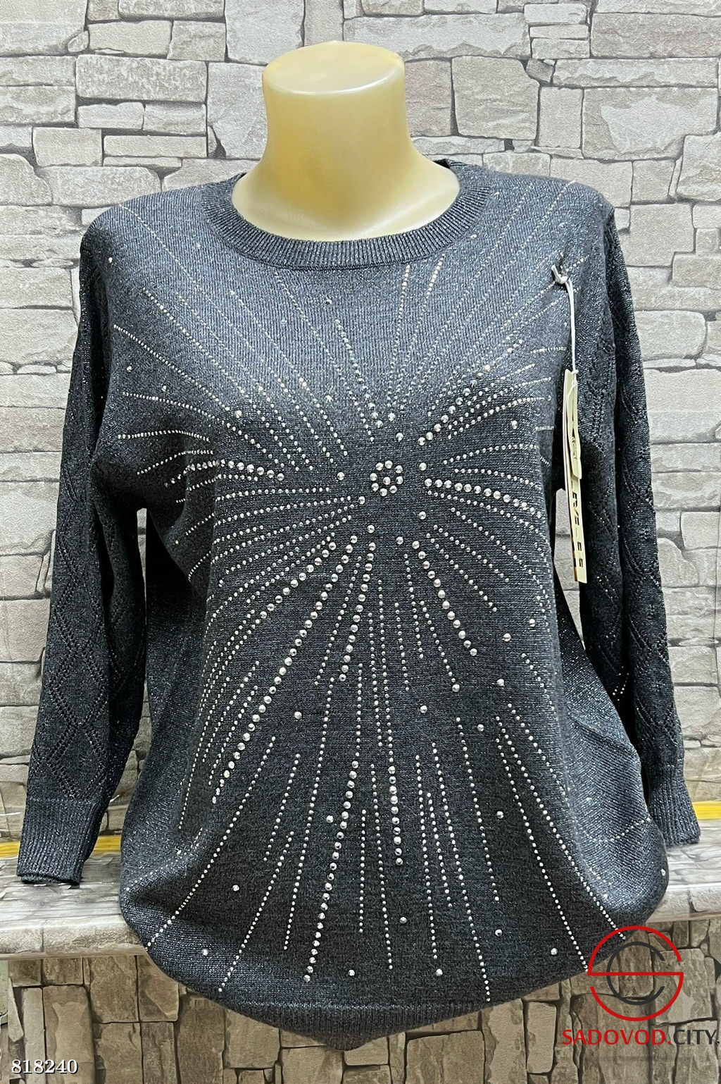 Свитер женский со стразами - Bruno фото 3