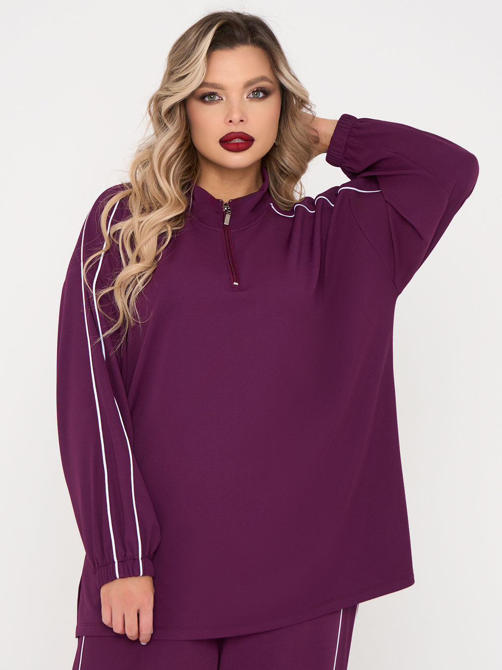 Джемпер 0431-1с сливовый