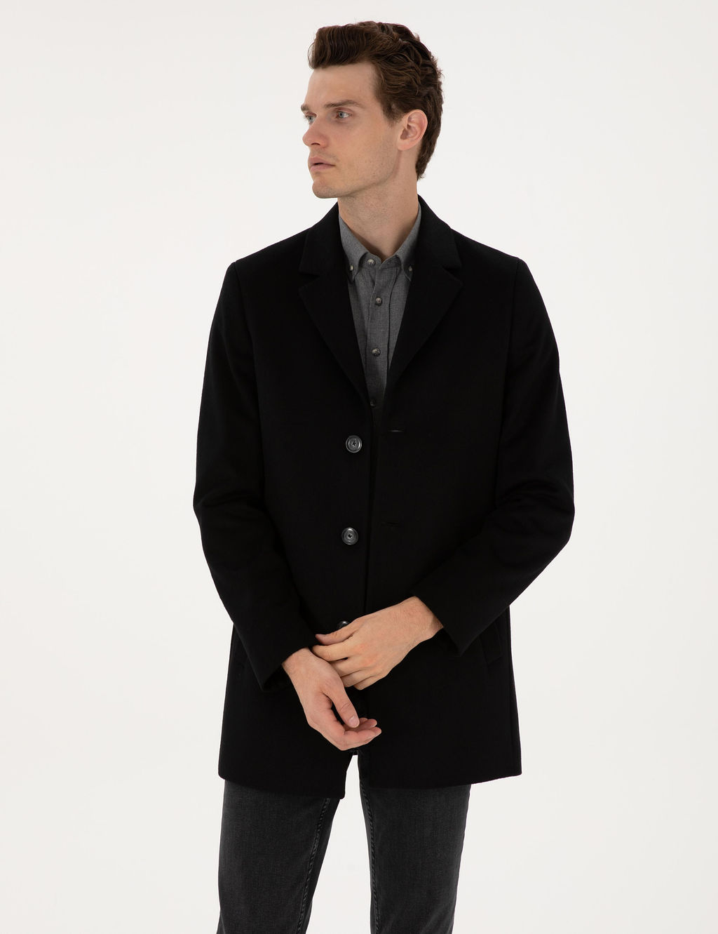 Siyah Ex. Slim Fit Ka_e Kaban - Pierre cardin фото 3