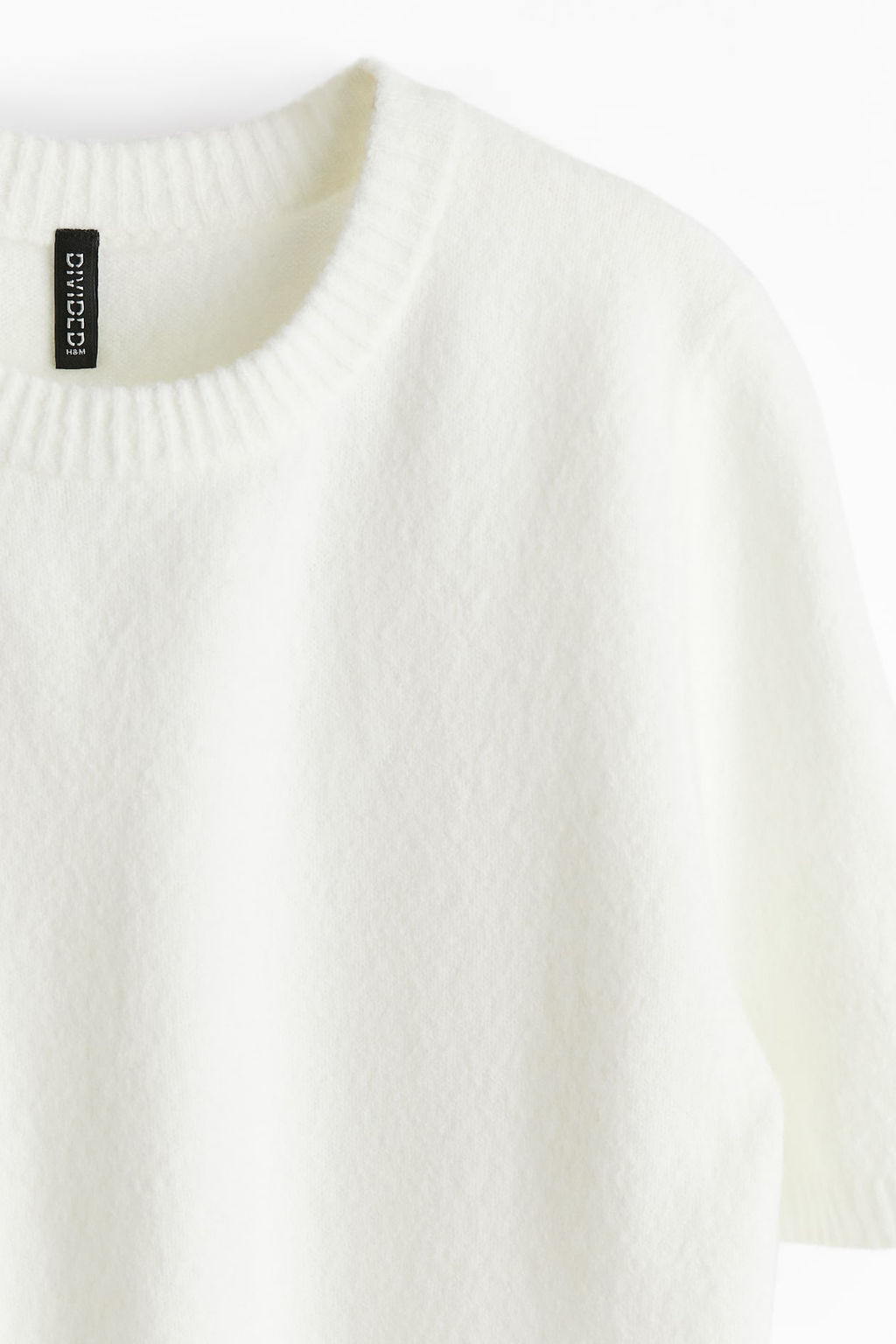 Top de manga corta en punto fino - H&m фото 5