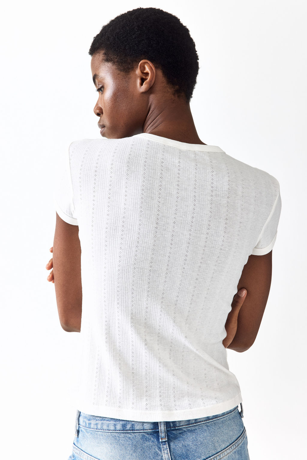 Camiseta en punto pointelle - H&m фото 7