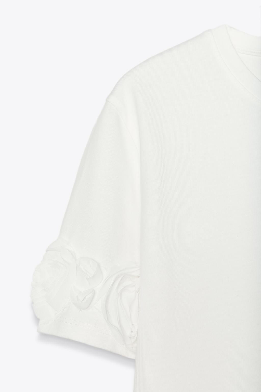 VOLUMINOUS FLORAL T-SHIRT - Zara фото 7