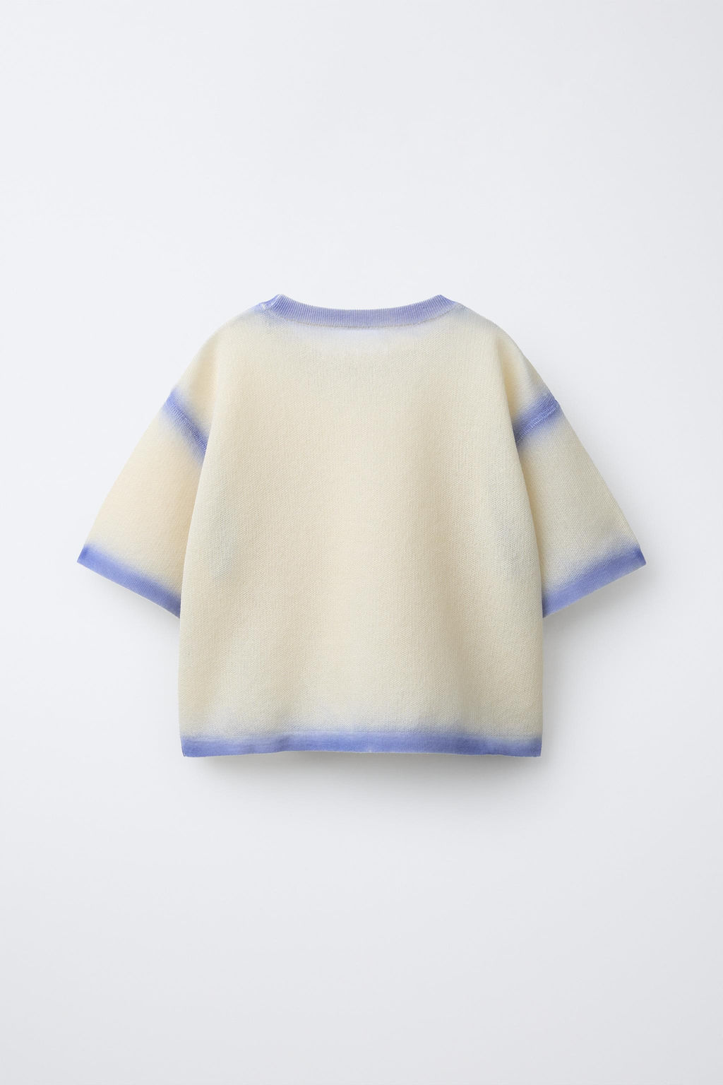 SHORT SLEEVE JUMPER WITH TIE DYE TRIMS - Zara фото 8