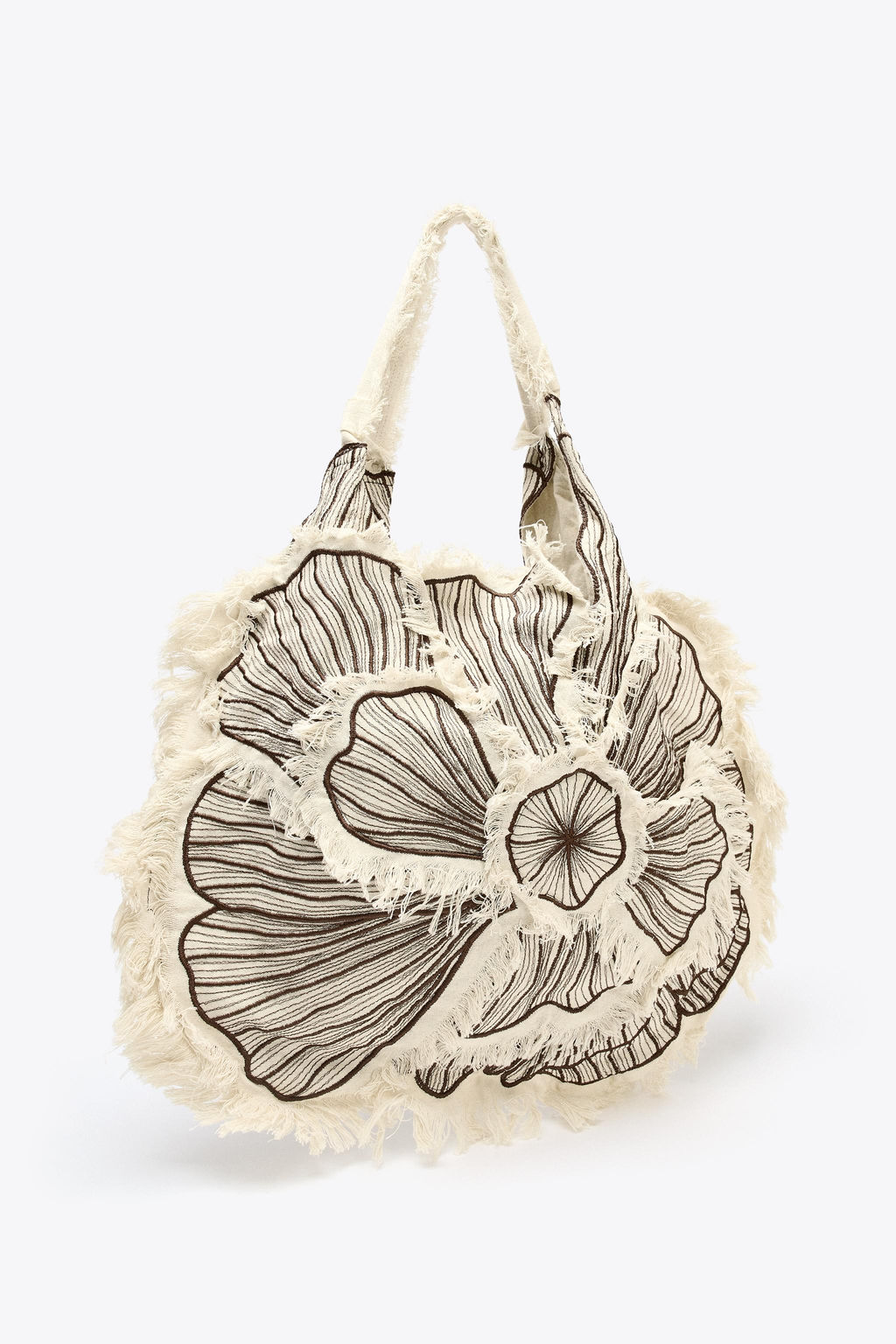 FLORAL EMBROIDERED MAXI TOTE BAG - Zara фото 8
