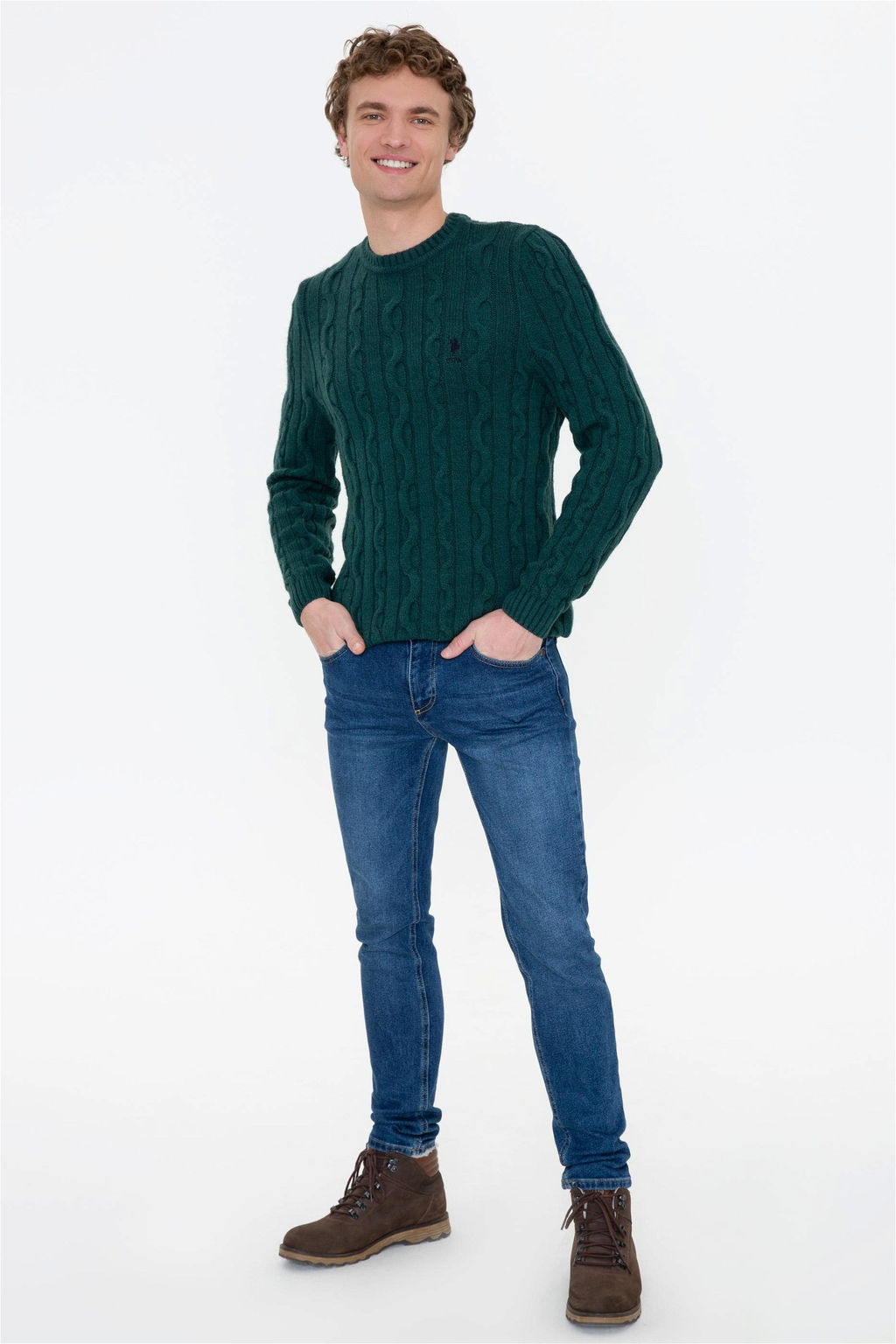 Мужской зеленый свитер Неожиданная скидка в корзине - U.s. polo assn фото 5