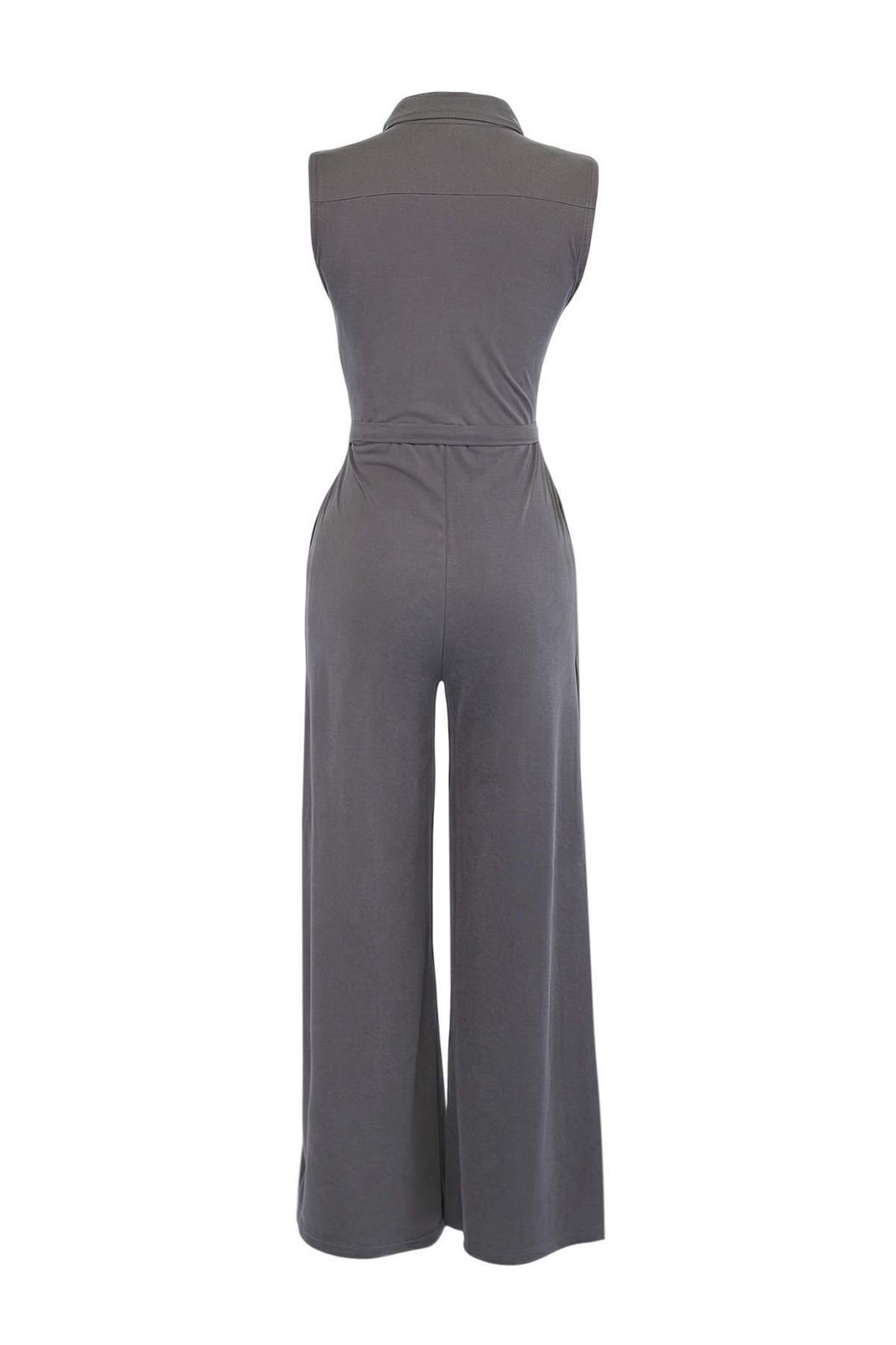 Antrasit Skater Polo Yaka Kolsuz Kemerli Maxi Modal Premium Orme Tulum TWOSS26TU00035 - Trendyolmilla фото 2