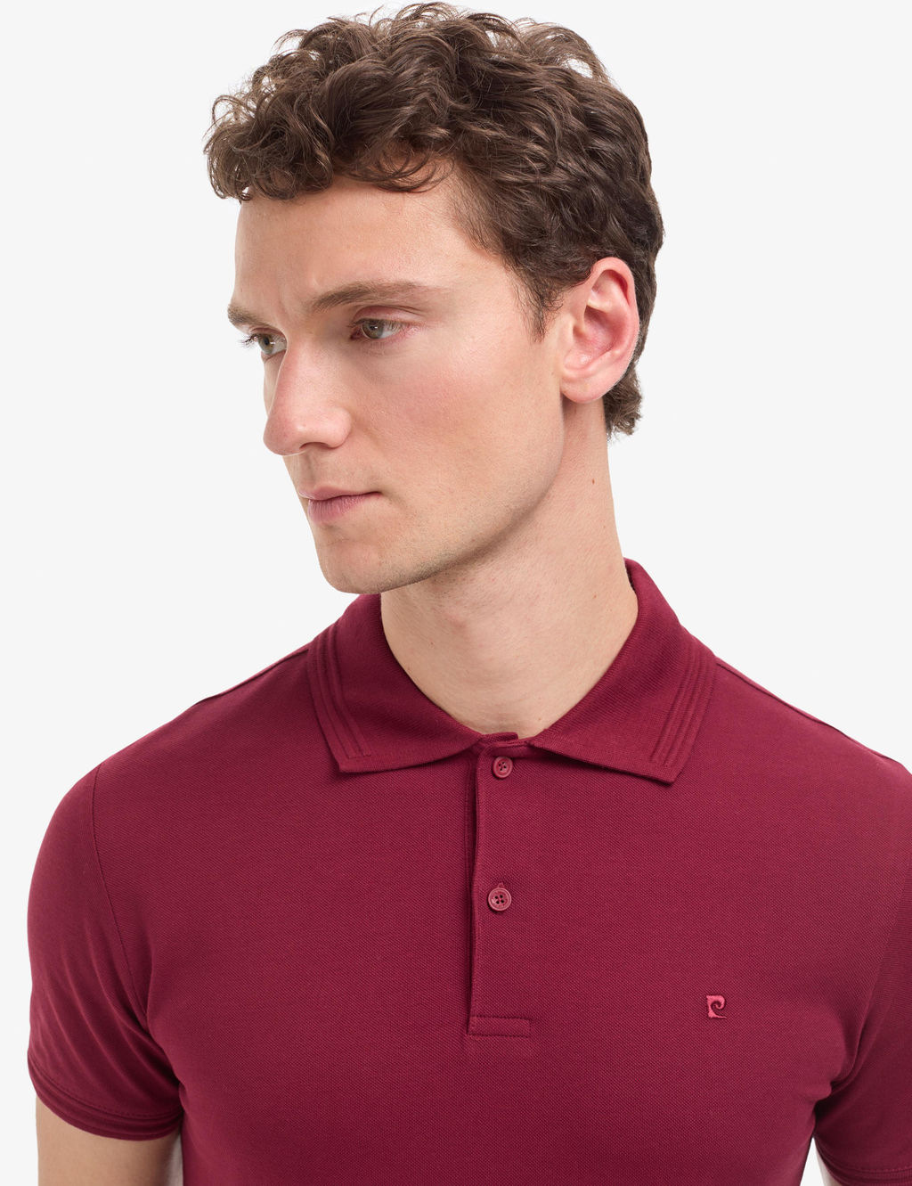 Bordo Slim Fit %100 Pamuk K_vr_lmaz Polo Yaka Basic Ti__rt