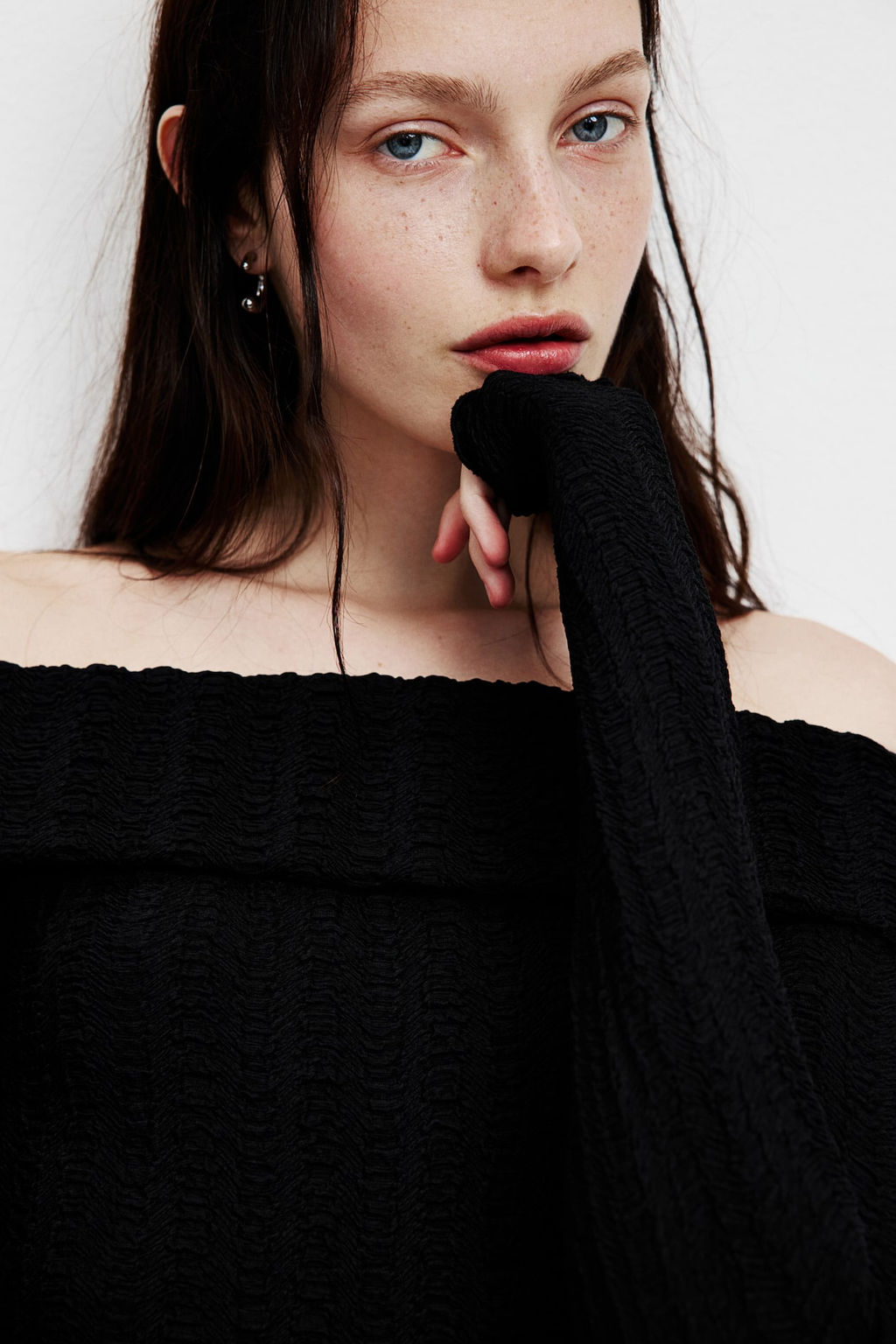 Top off-the-shoulder con textura - H&m фото 2
