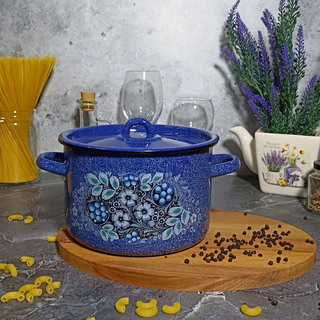 Кастрюля 2,9л 1с16с/1 син. с зерн. Голубика