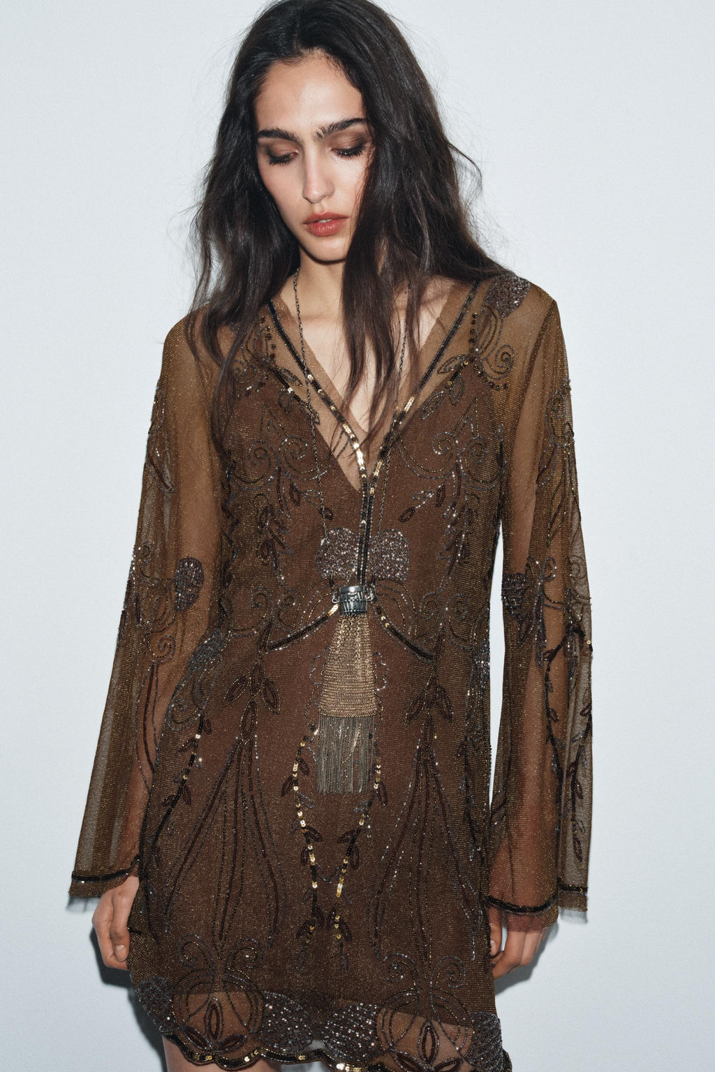 ZW COLLECTION LIMITED EDITION EMBROIDERED DRESS - Zara фото 5