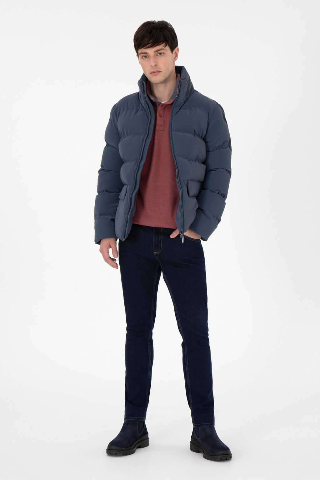 Мужское пальто цвета индиго Неожиданная скидка в корзине - U.s. polo assn фото 4