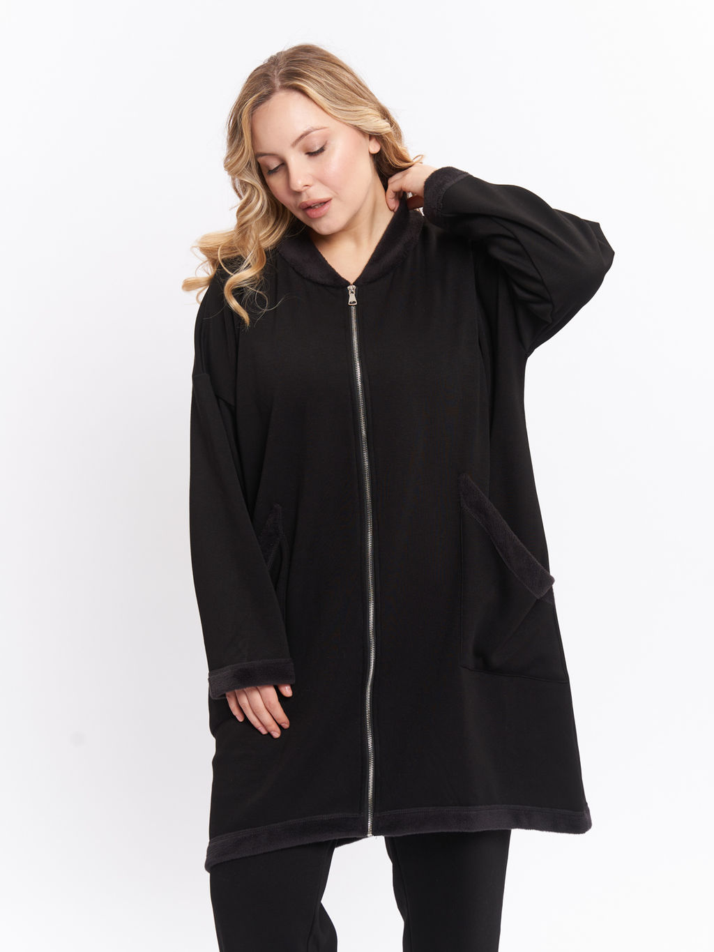 Кардиган на меху ZGA23521BLK01 - Артесса фото 2