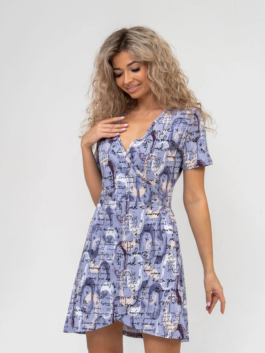 Халат женский, цвет фиолетовый