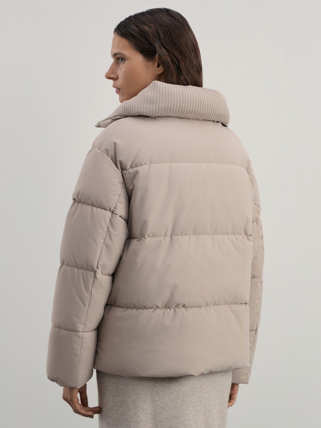 Куртка женская с широким вязаным воротником / Zarina  фото 5