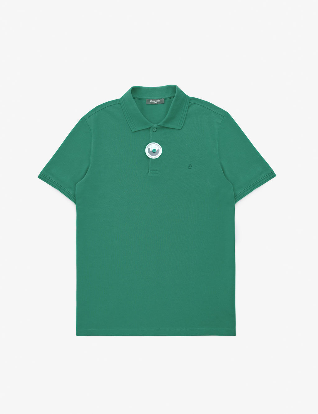Ye_il Slim Fit %100 Pamuk K_vr_lmaz Polo Yaka Basic Ti__rt