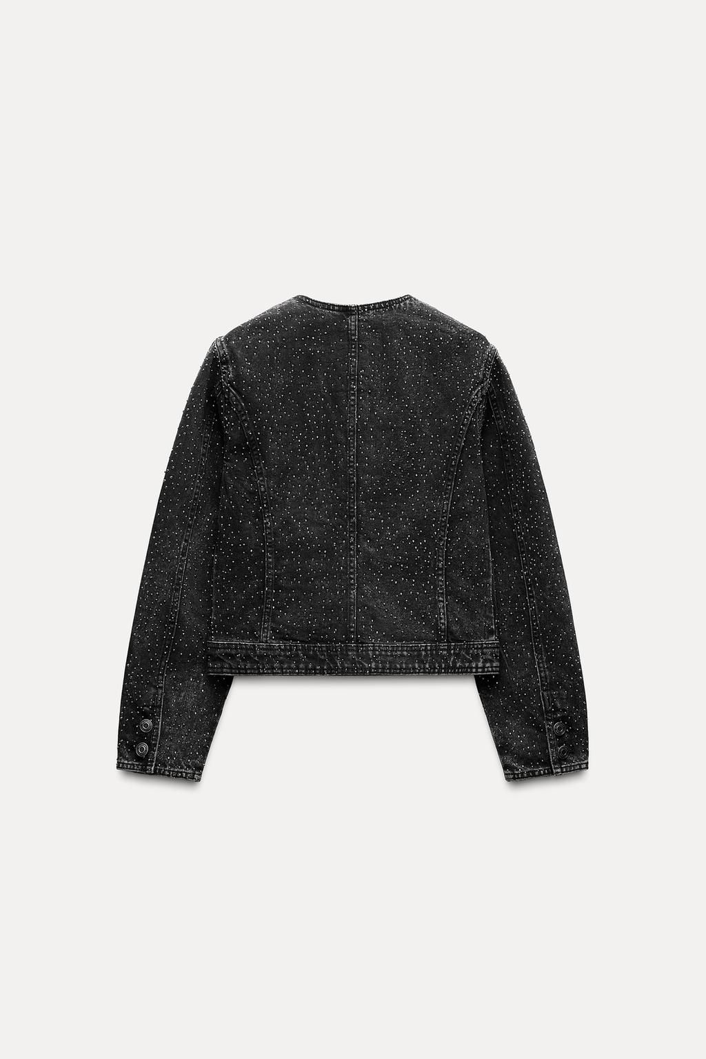 SEQUINNED DENIM JACKET ZW COLLECTION - Zara фото 6