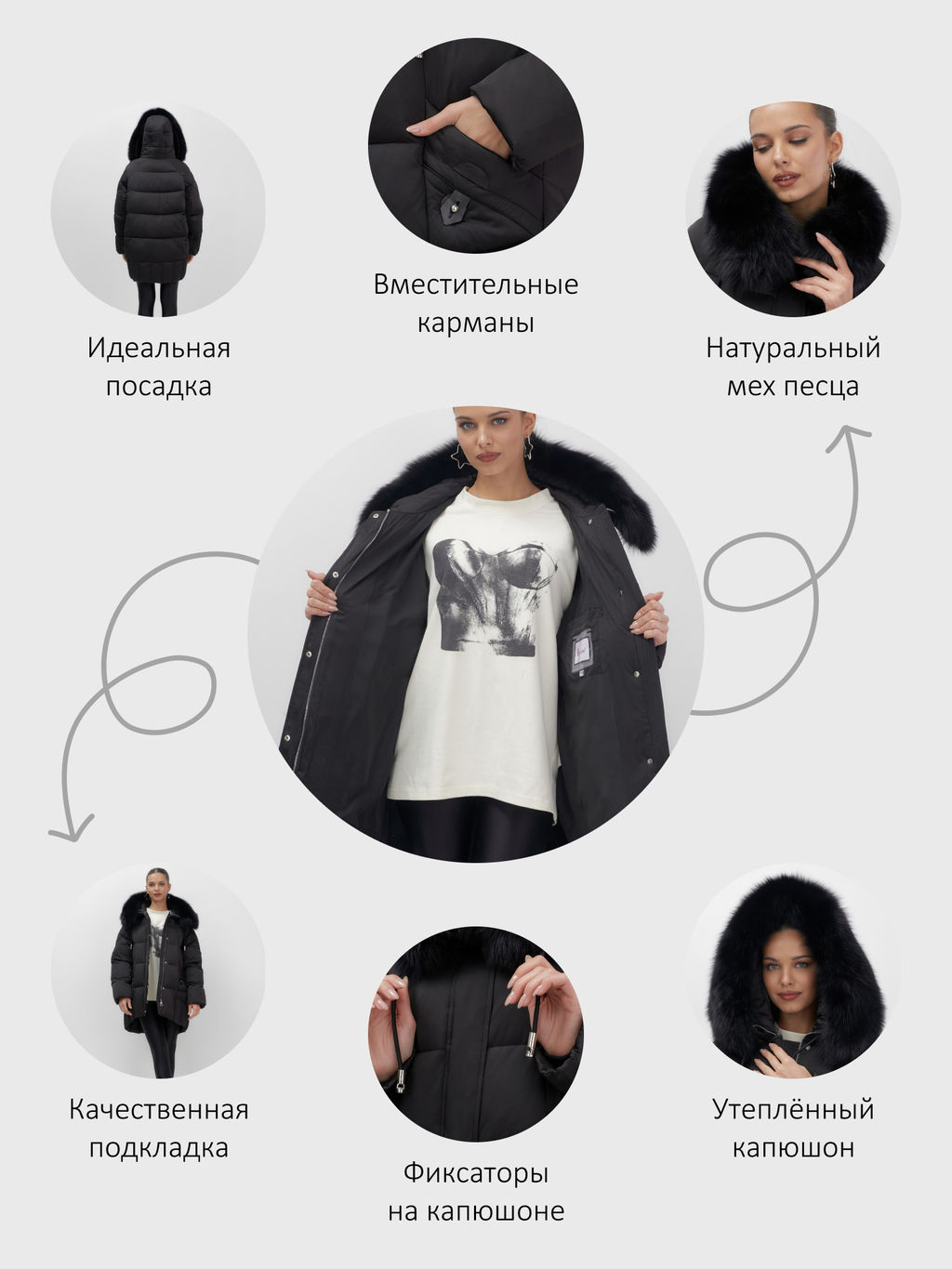 Куртка зимняя с мехом Бренд: Visdeer  фото 18