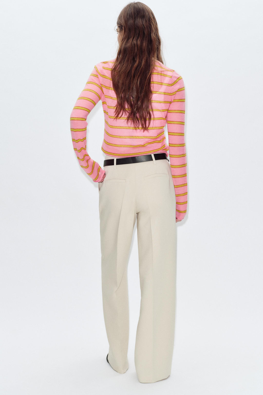 STRAIGHT TROUSERS WITH DARTS AND BELT - Zara фото 9
