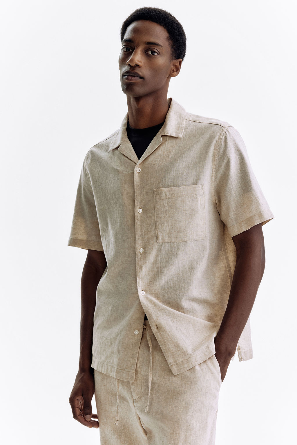 Camisa en mezcla de lino Regular Fit - H&m фото 6