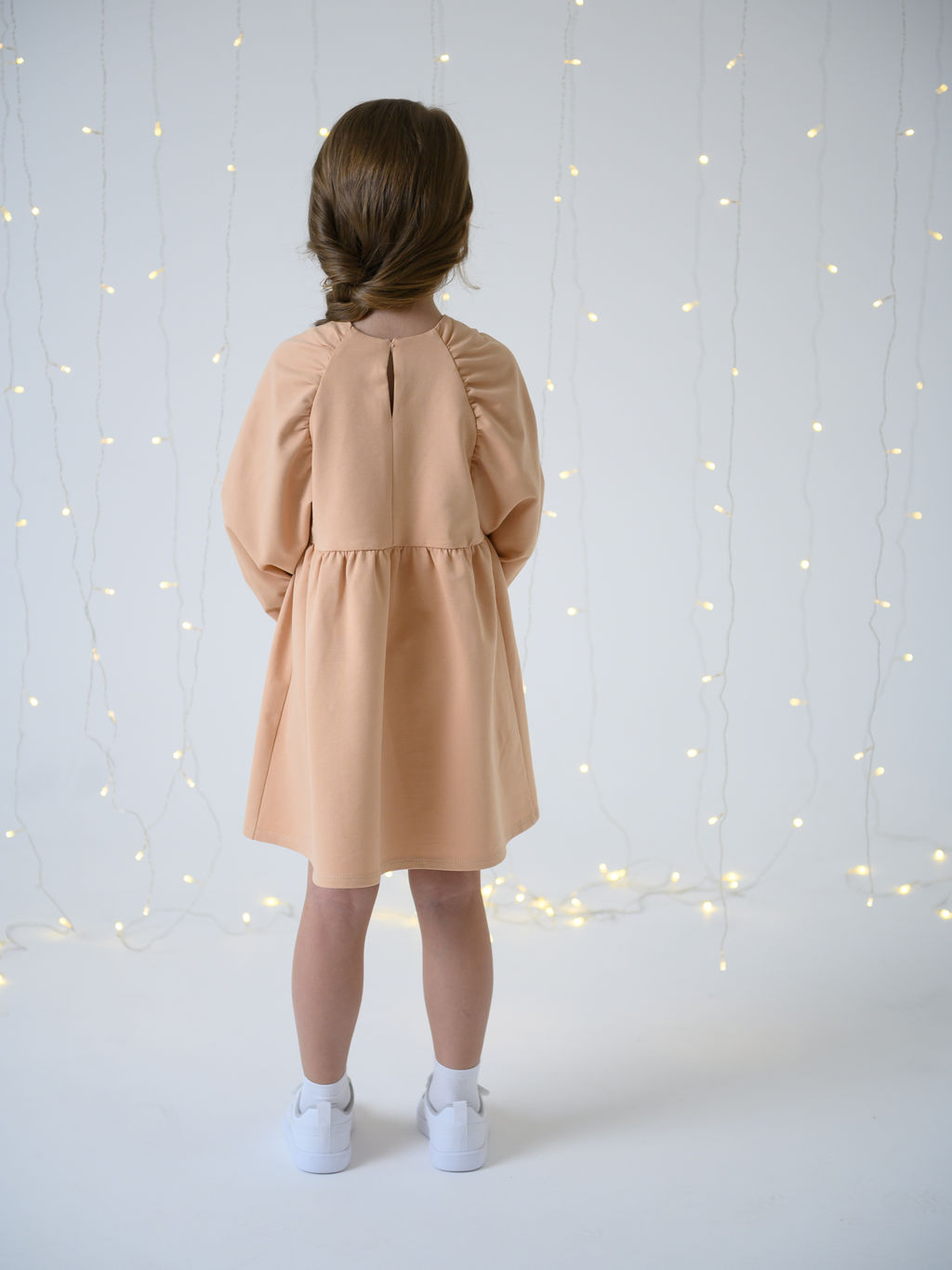 Платье с длинным рукавом, персик - Lesi kids фото 11