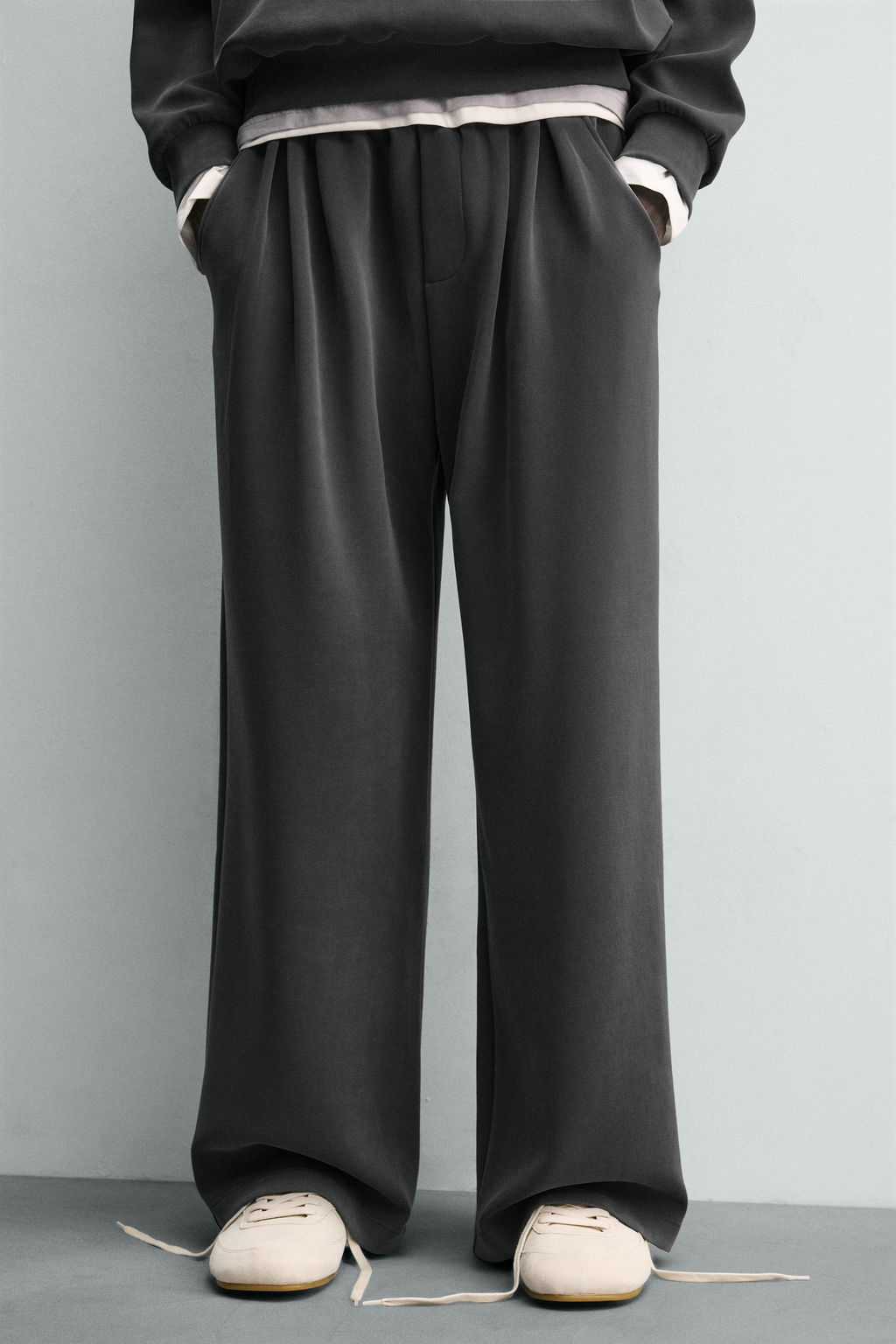 PANTAL?N JOGGER LAVADO SOFT / Azul / Gris - Zara фото 5