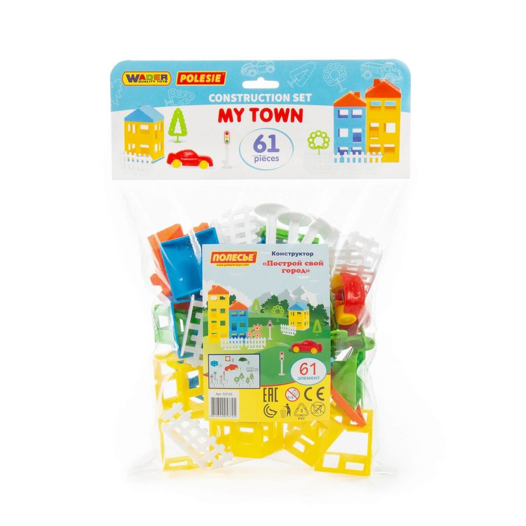 Конструктор Построй свой город (61 элемент) (в пакете) - Полесье фото 6