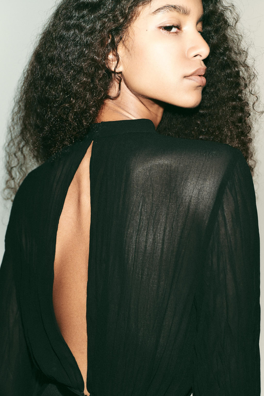 SEMI-SHEER COMBINED BELTED JUMPSUIT - Zara фото 2