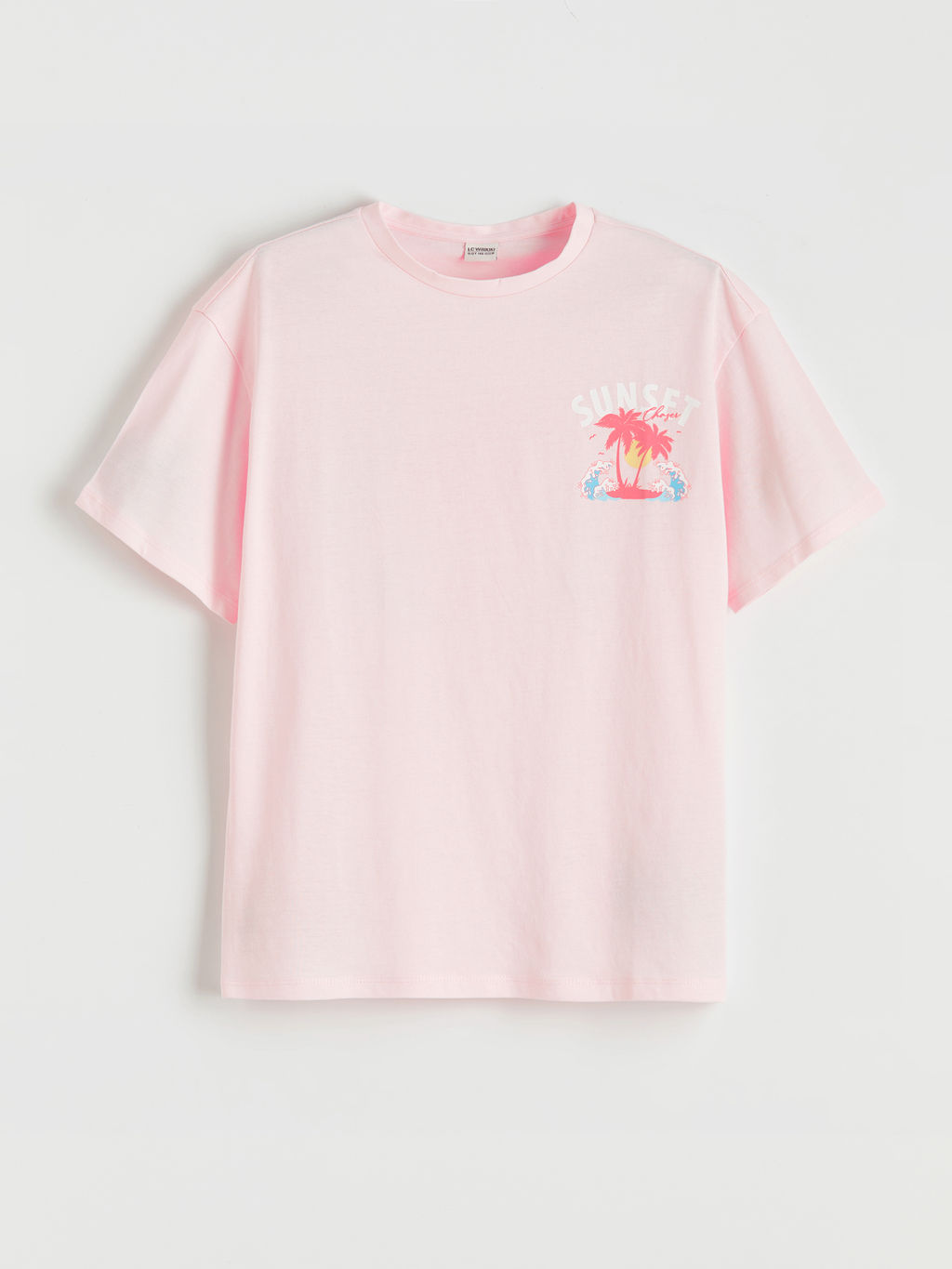 Bisiklet Yaka K?z ?ocuk Bask?l? Ti??rt