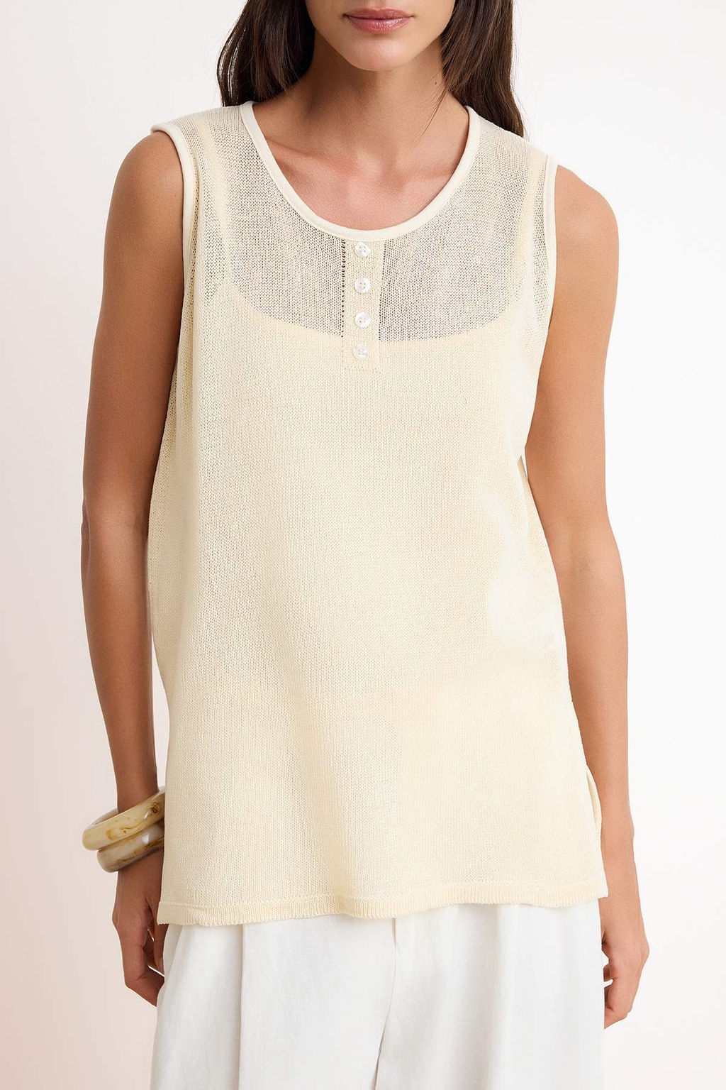 Ekru Triko-Orme 2li Set Urun Triko Bluz TWOSS26BZ00305 - Trendyolmilla фото 3