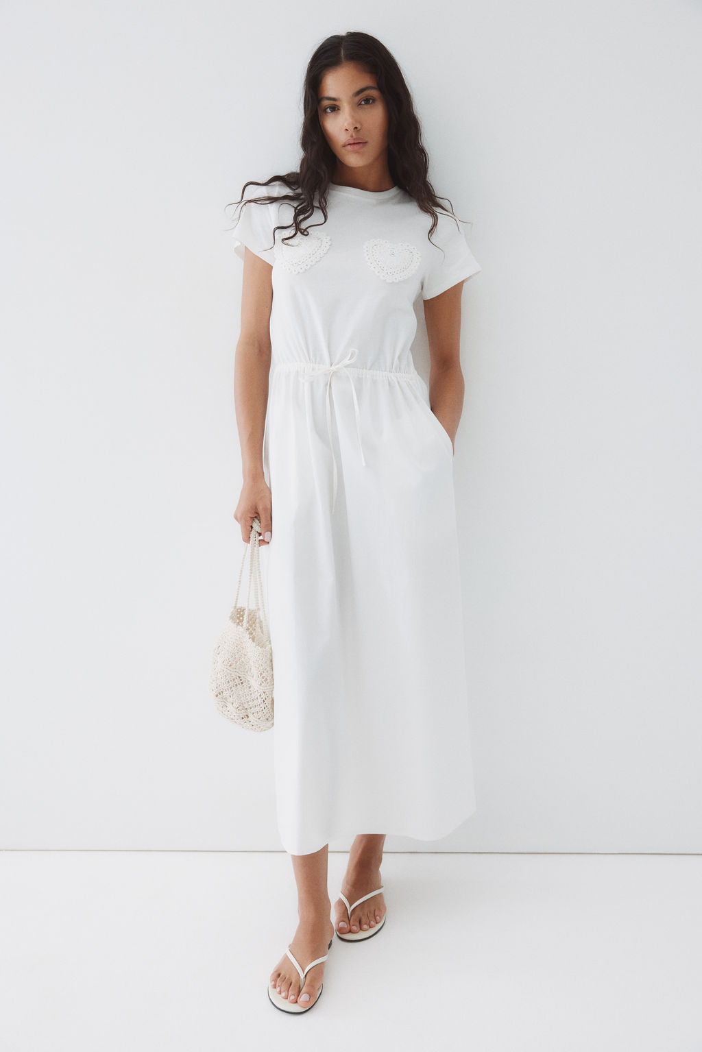 Vestido de algod?n con cord?n de ajuste - H&m фото 2