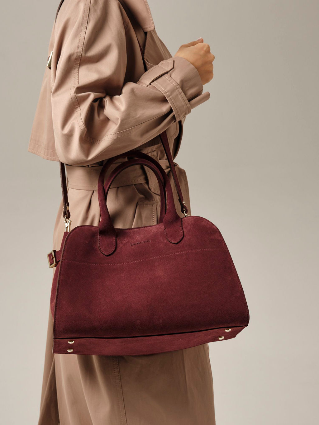 Замшевая сумка Deboro 31092 махагон