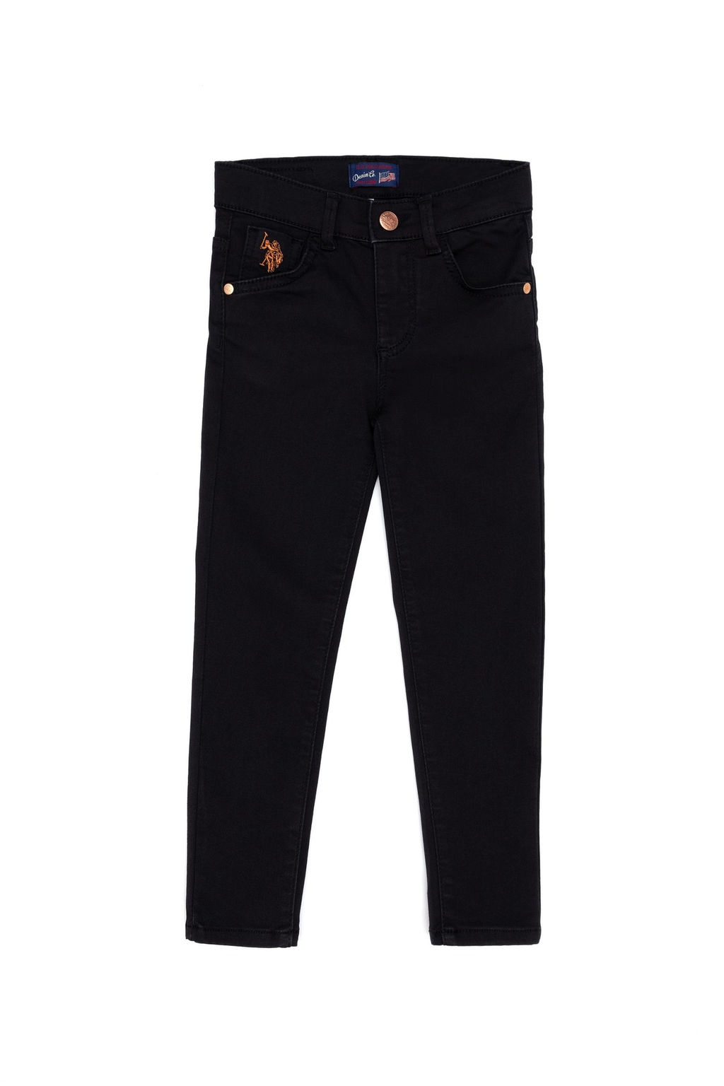Черные джинсовые брюки для девочек - U.s. polo assn фото 2