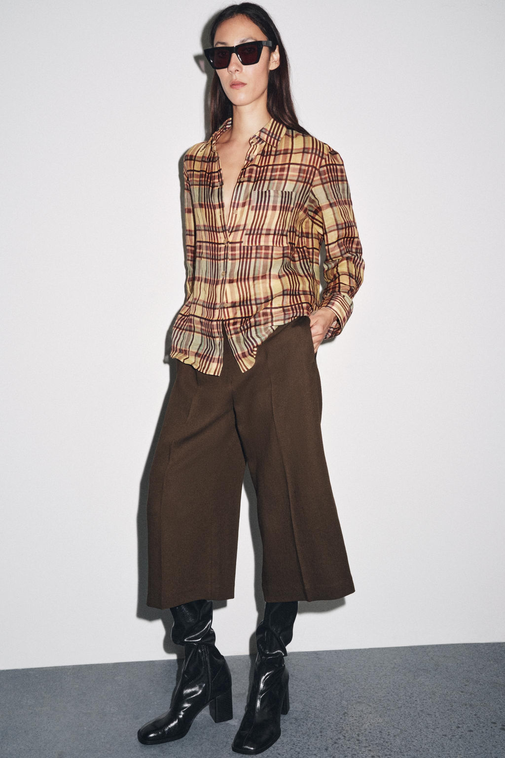 LINEN-BLEND LONG BERMUDA SHORTS ZW COLLECTION - Zara фото 12