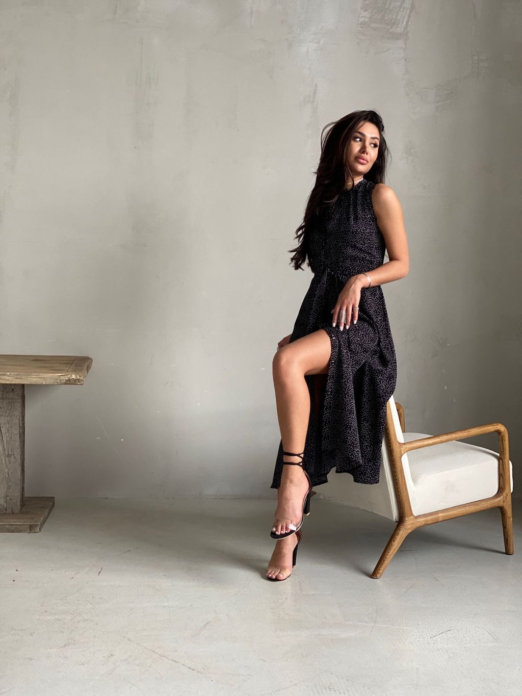 Платье, как из к/ф Красотка, чёрное в горошек - Martichelli фото 6