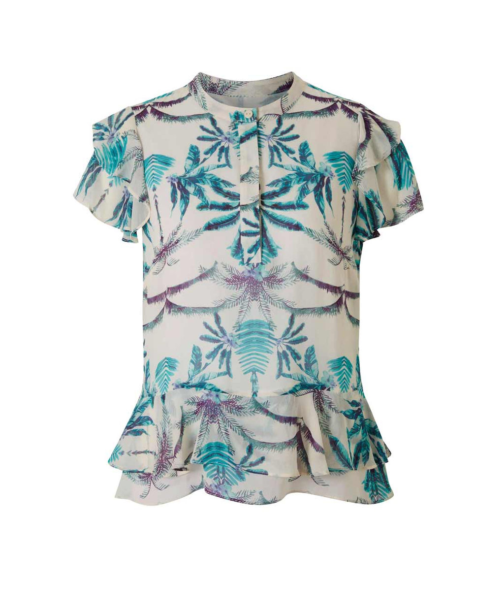 Блузка, бирюзово-экрю - Heine фото 2