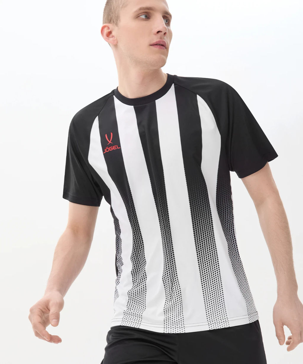 Футболка игровая JOGEL CAMP Striped Jersey, белый/черный