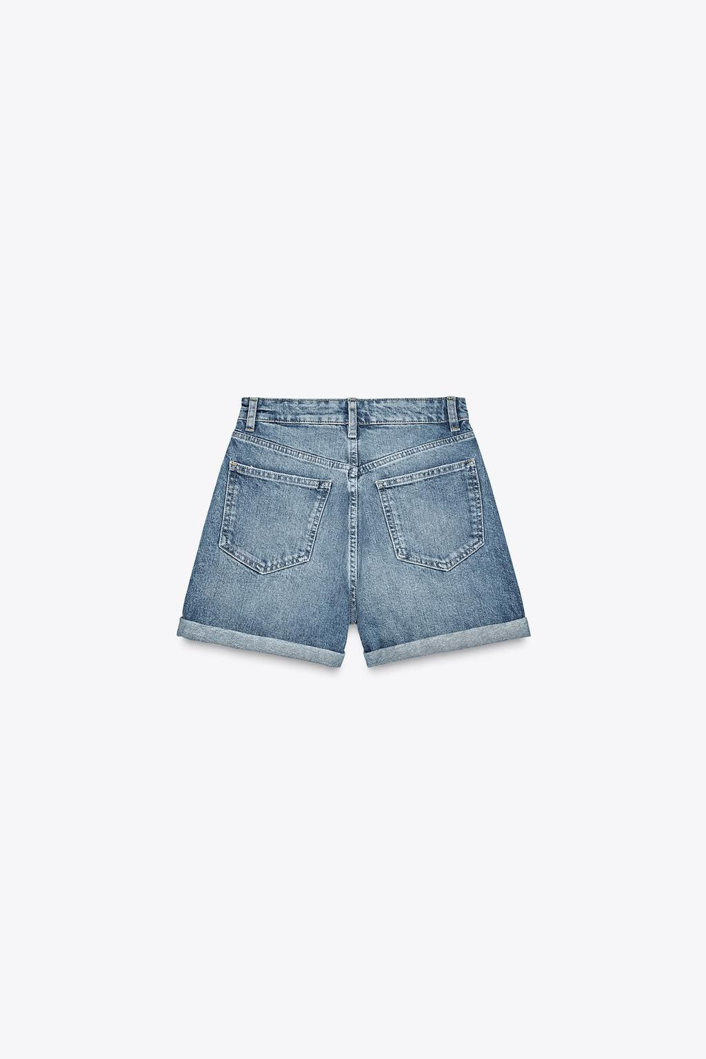HIGH-WAIST MOM FIT TRF BERMUDA SHORTS - Zara фото 7