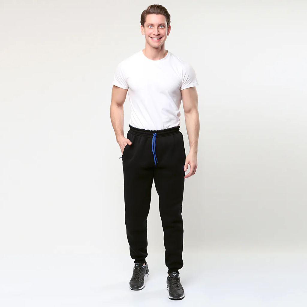 RODOS Брюки М-224 Чёрный/Васильковый