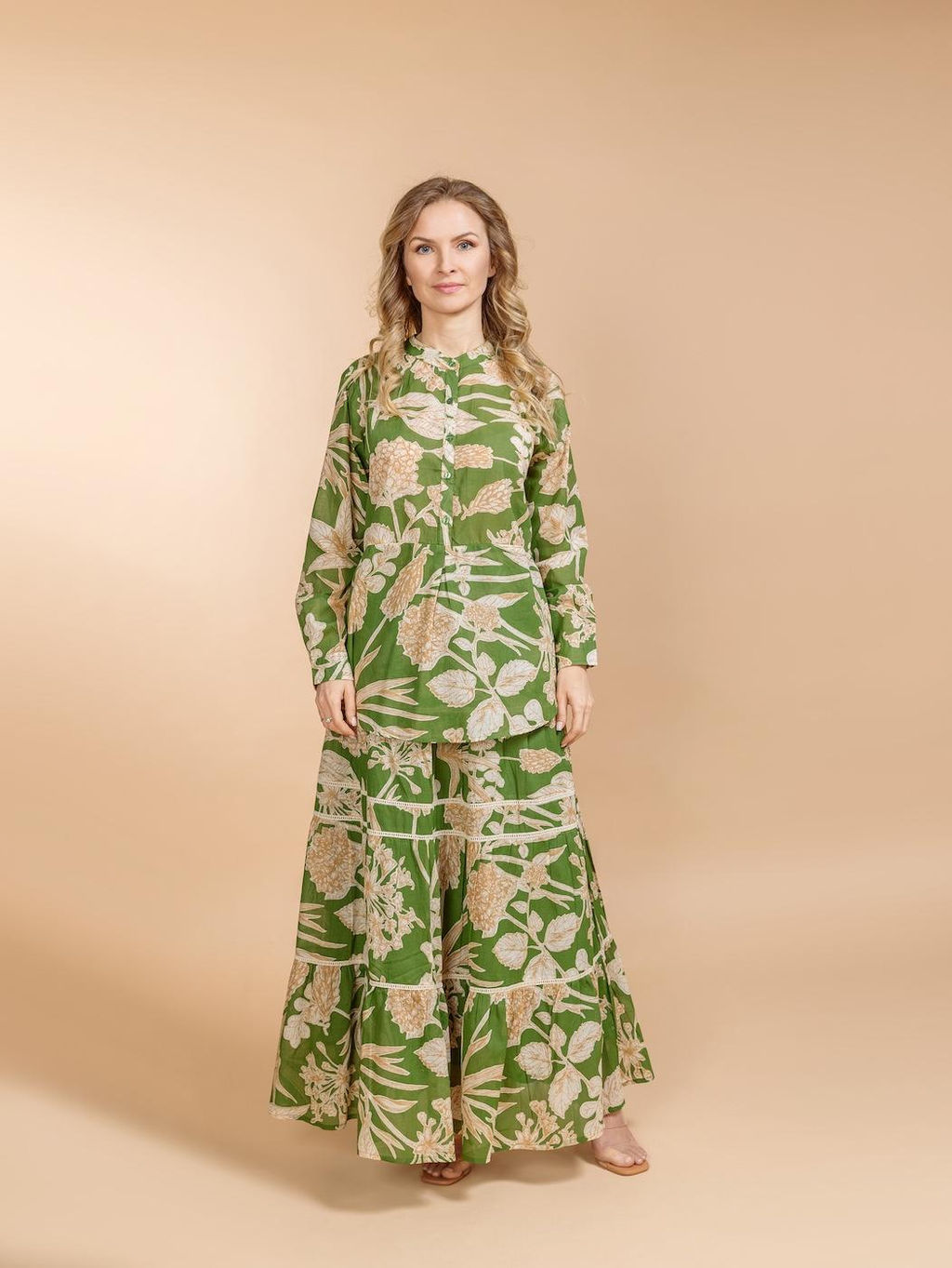 Костюм юбка и блузка (хлопок) №25-246-3 - Ганг фото 3